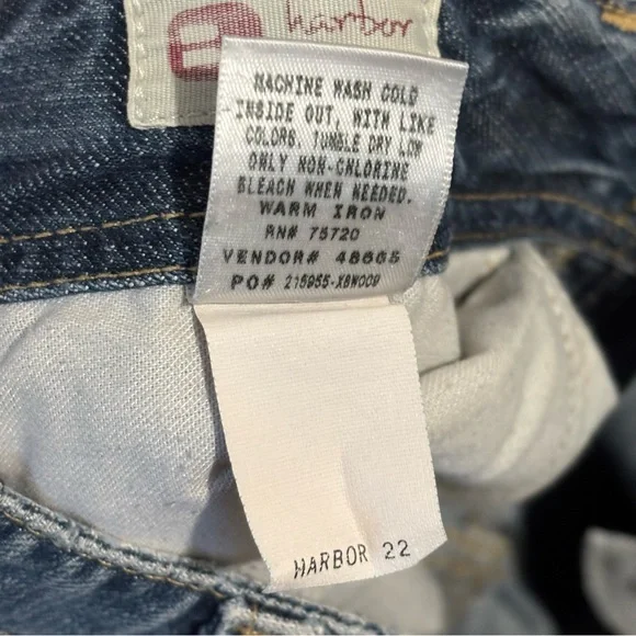 Vintage BKE Harbor Distressed Frayed 100% Cotton Long Flare Jeans Size 25 Y2K - Picture 12 of 12